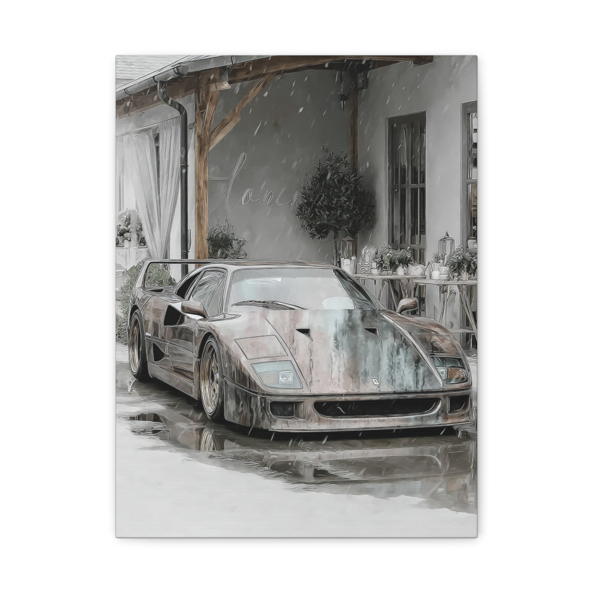 Iconic Sports Car Gallery Canvas