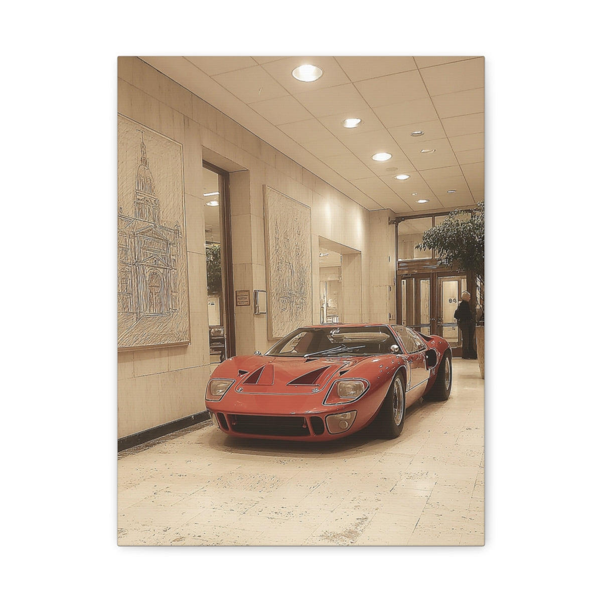 Iconic Sports Car Gallery Canvas