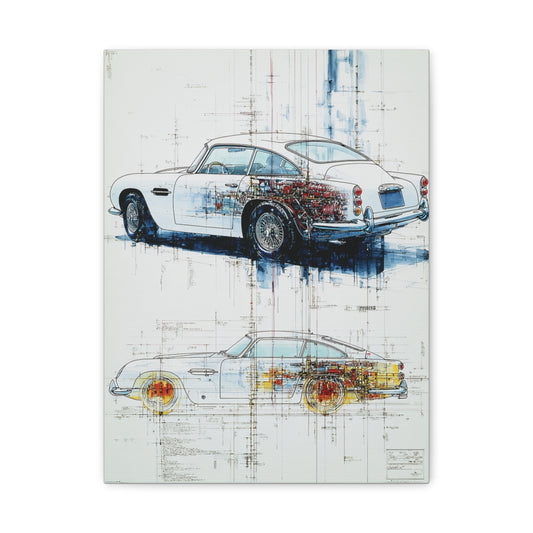 Iconic Sports Car Gallery Canvas