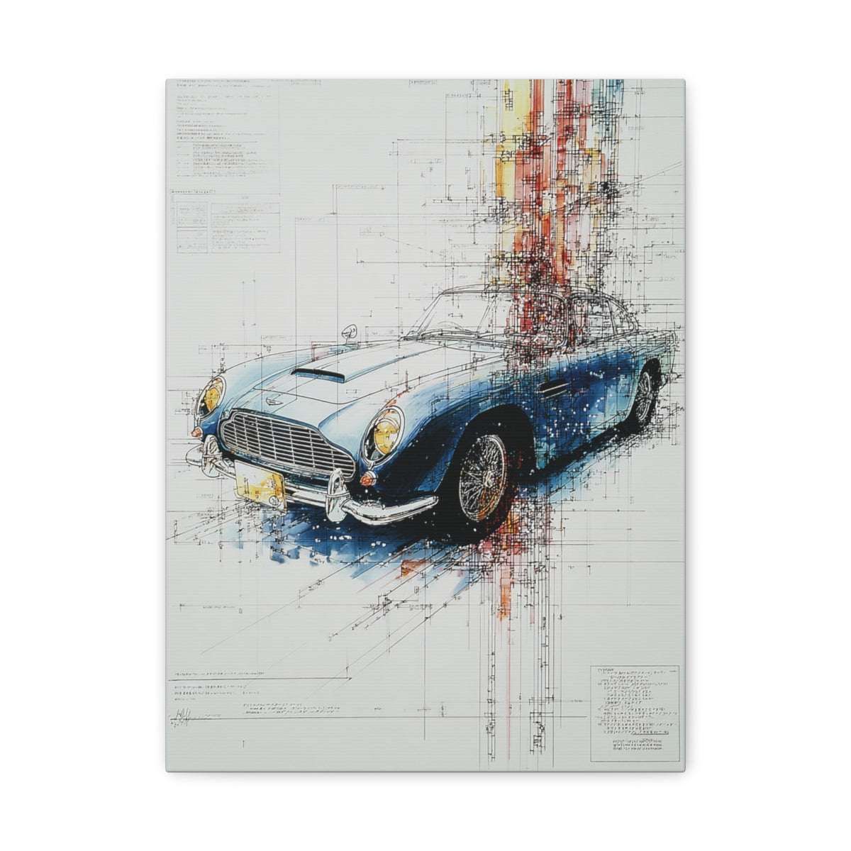 Iconic Sports Car Gallery Canvas