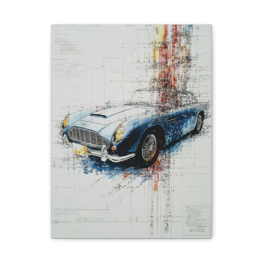 Iconic Sports Car Gallery Canvas