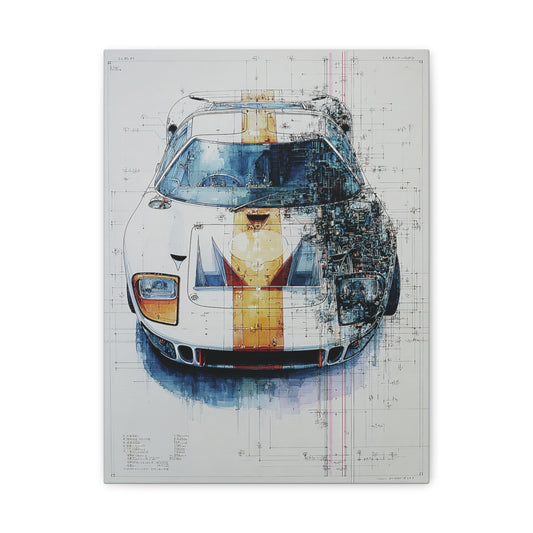 Iconic Sports Car Gallery Canvas