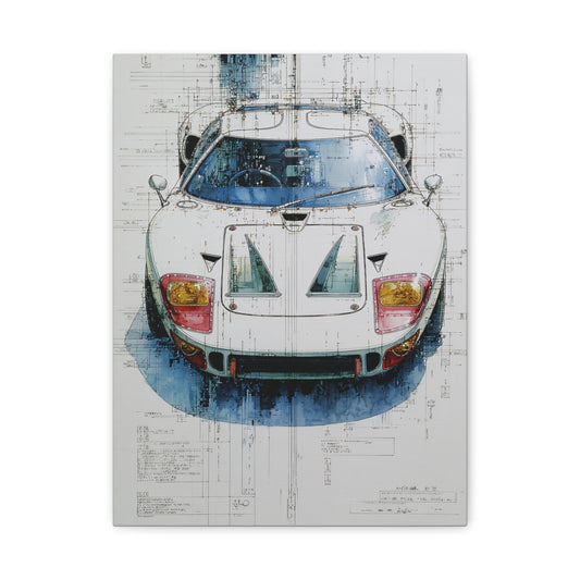 Iconic Sports Car Gallery Canvas