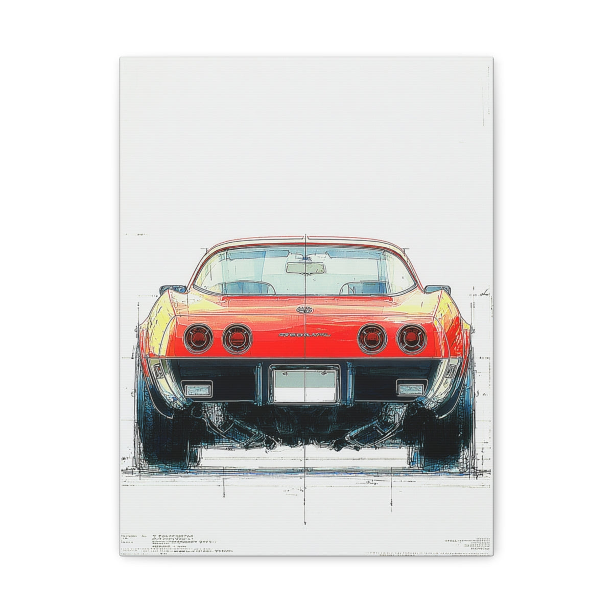 Iconic Sports Car Gallery Canvas