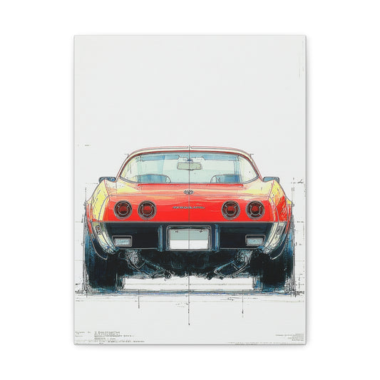Iconic Sports Car Gallery Canvas