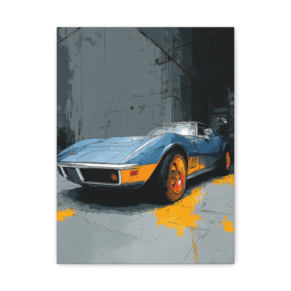 Iconic Sports Car Gallery Canvas