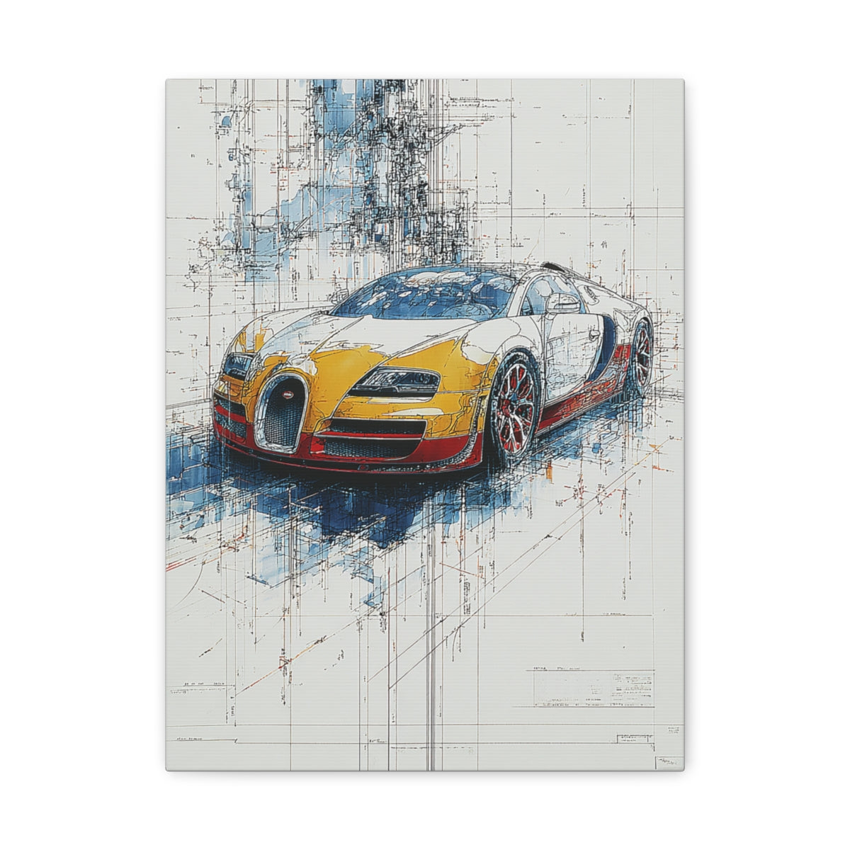 Iconic Sports Car Gallery Canvas