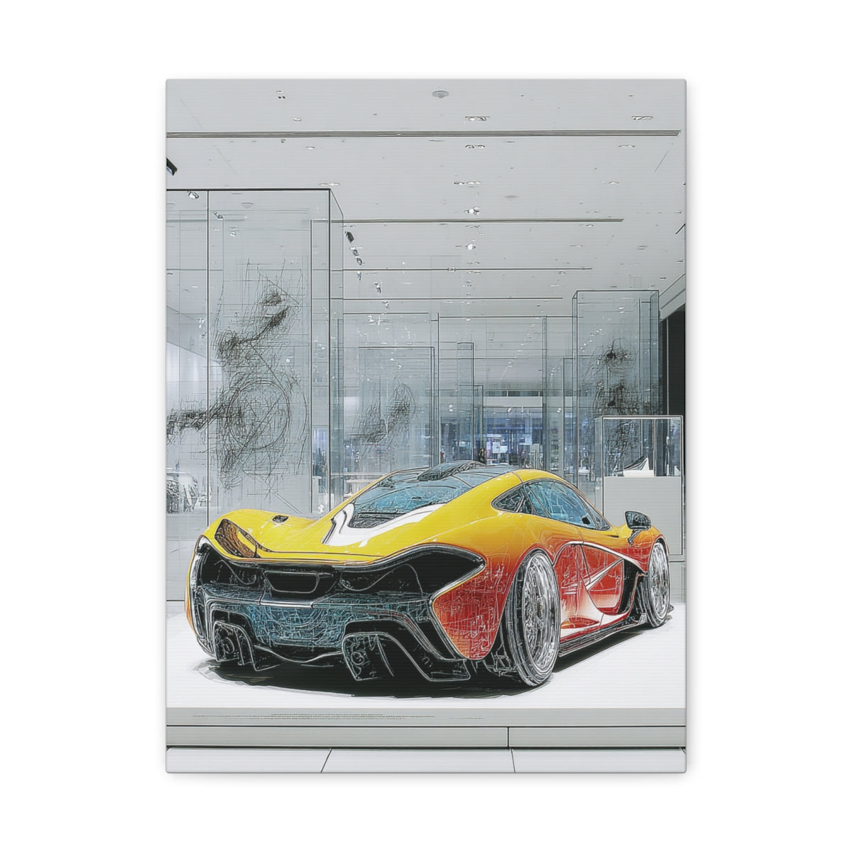 Iconic Sports Car Gallery Canvas