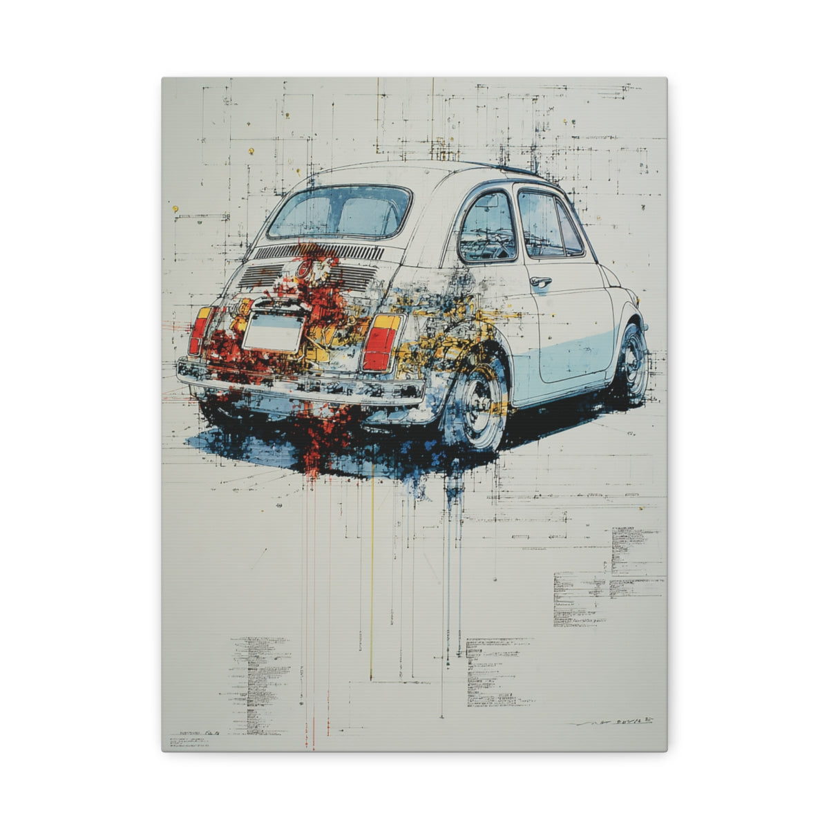 Iconic Sports Car Gallery Canvas