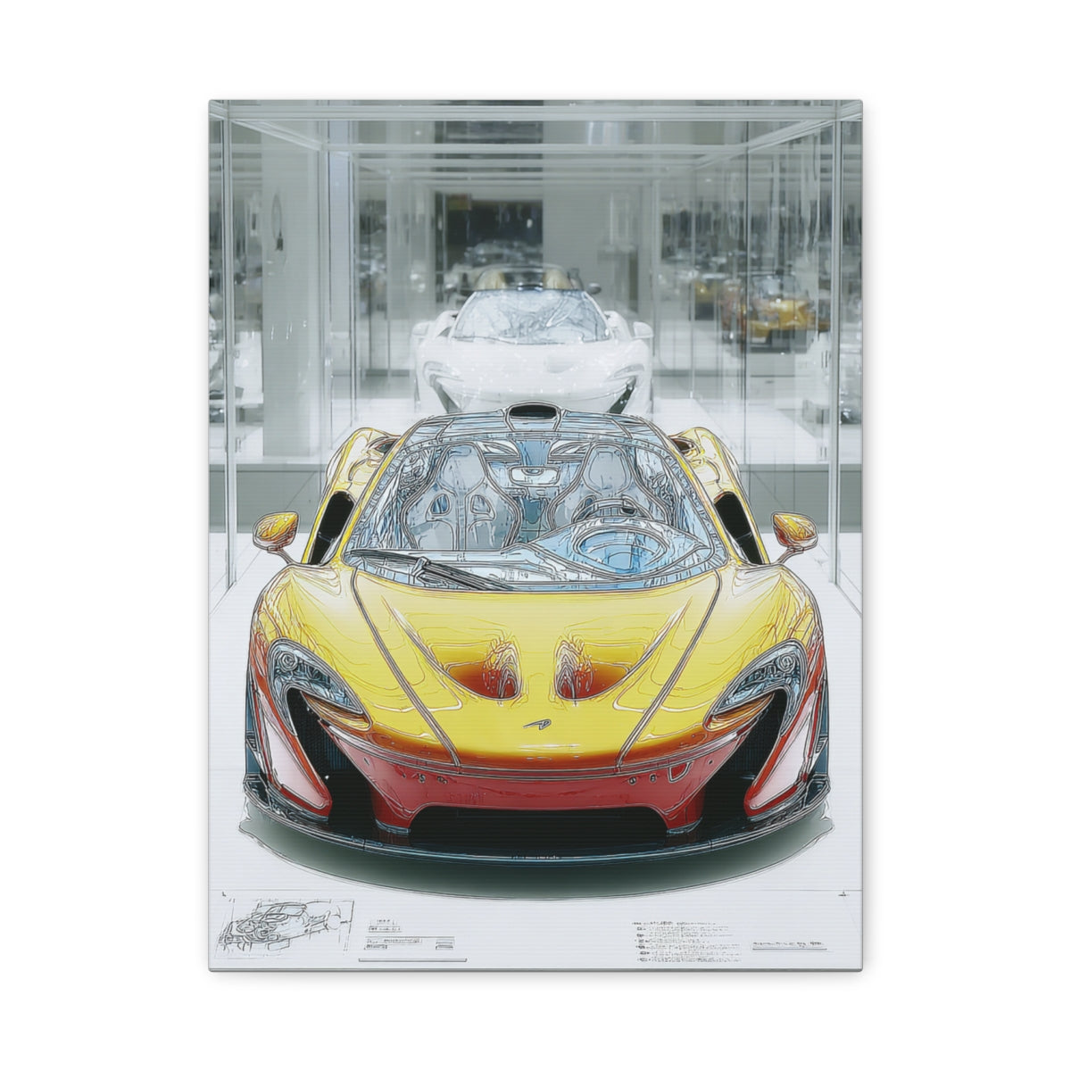 Iconic Sports Car Gallery Canvas
