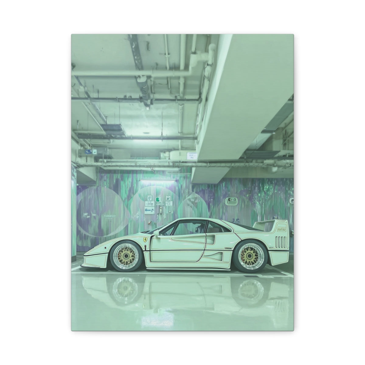 Iconic Sports Car Gallery Canvas