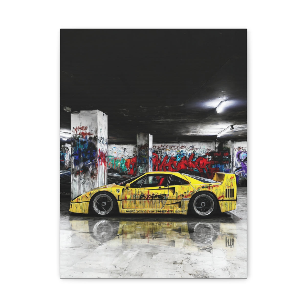 Iconic Sports Car Gallery Canvas