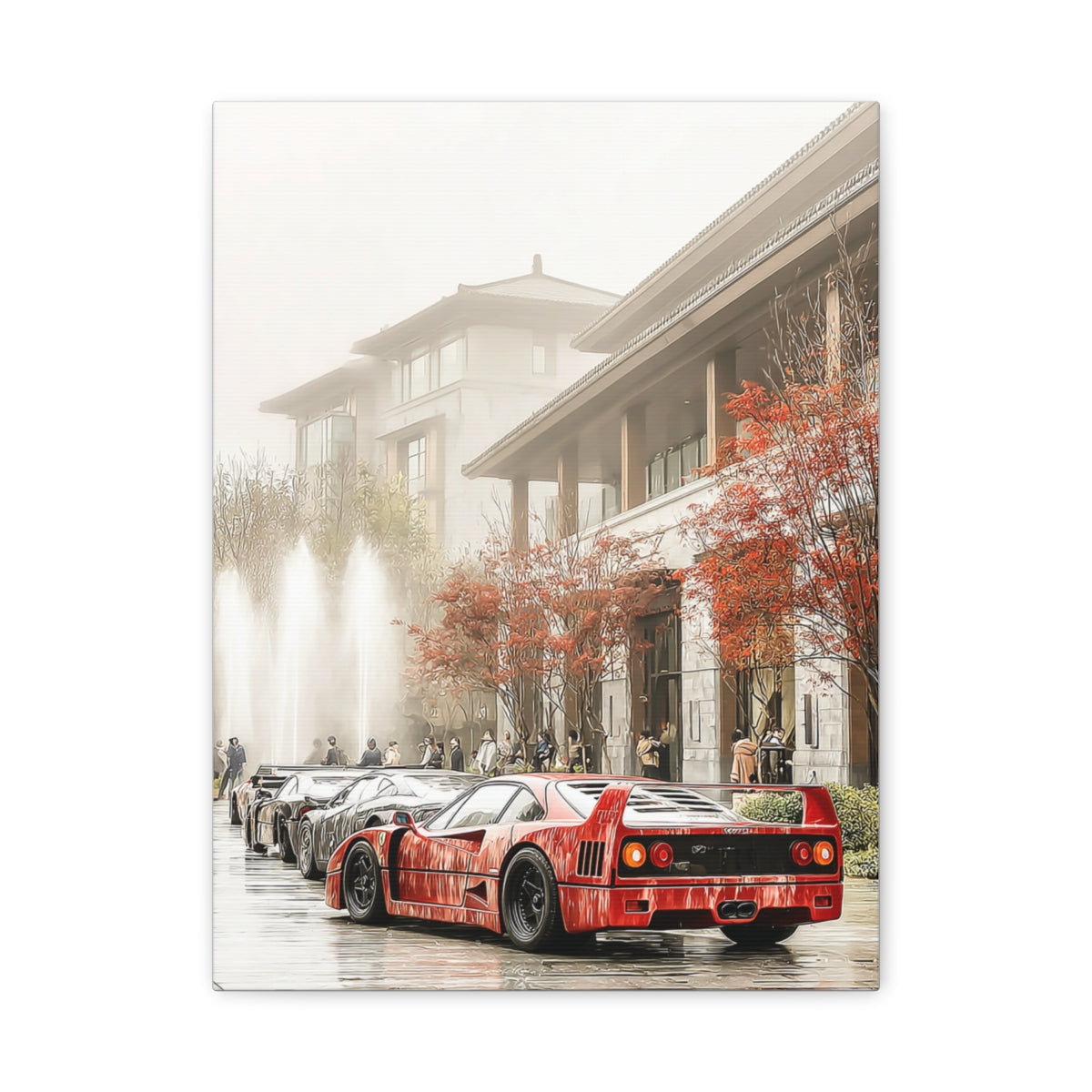 Iconic Sports Car Gallery Canvas