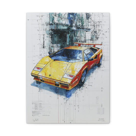 Iconic Sports Car Gallery Canvas