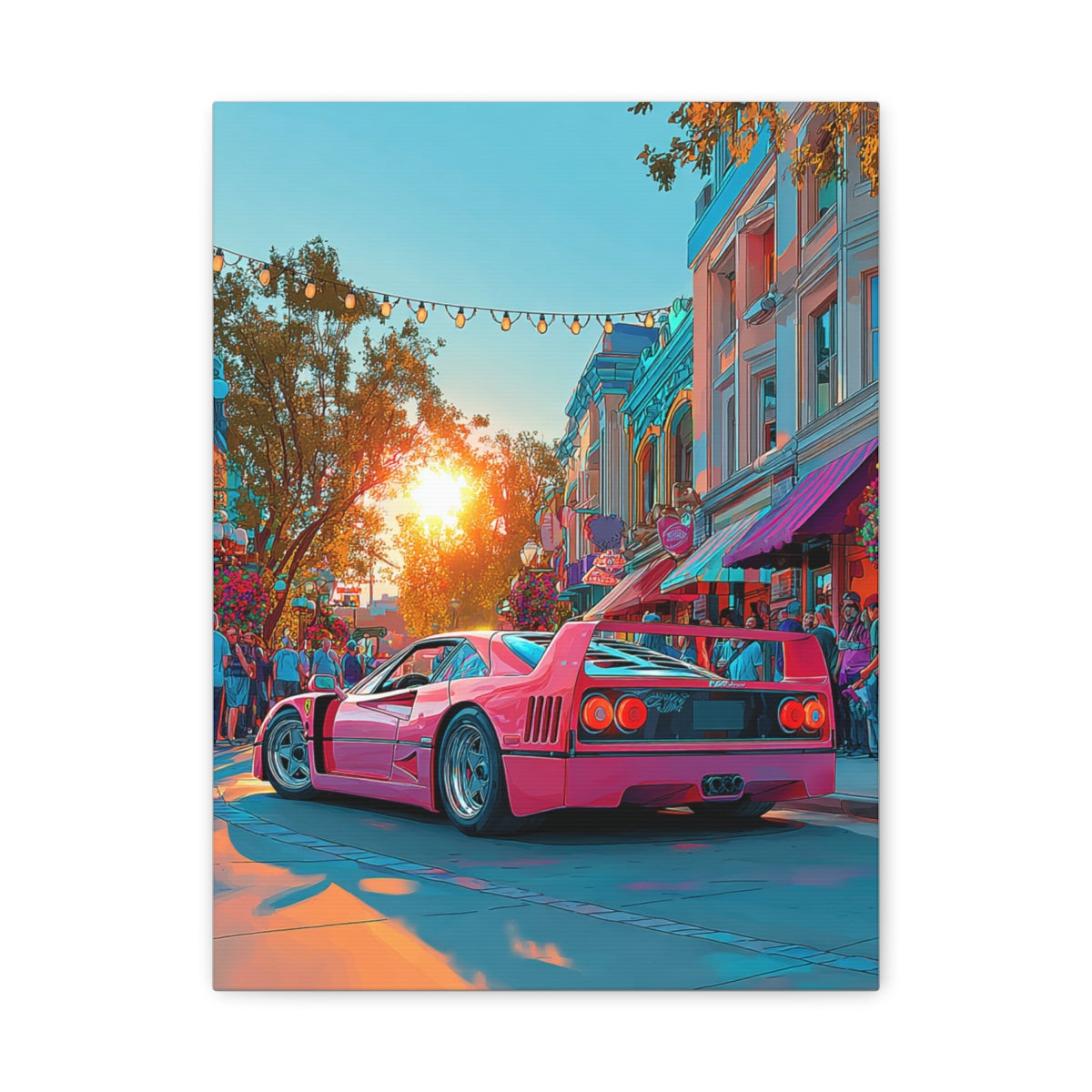 Iconic Sports Car Gallery Canvas