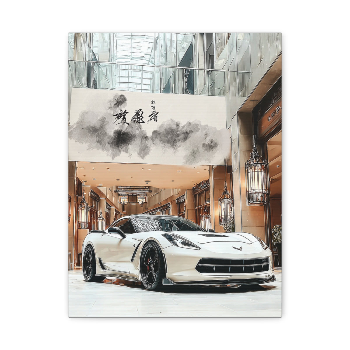 Iconic Sports Car Gallery Canvas