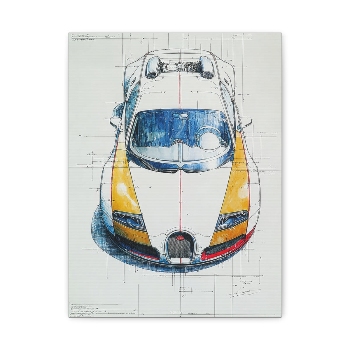 Iconic Sports Car Gallery Canvas
