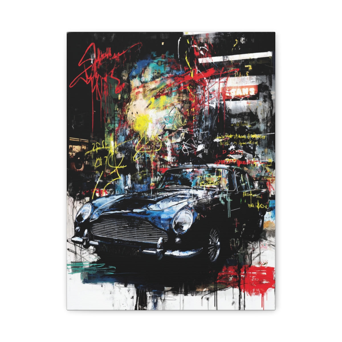 Iconic Sports Car Gallery Canvas