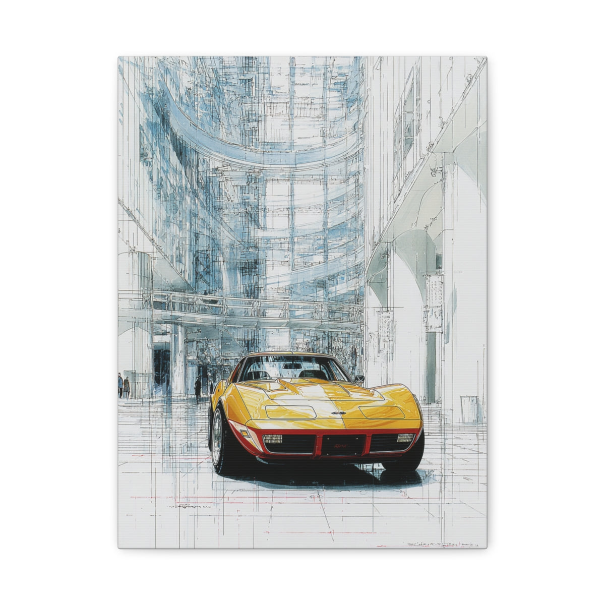 Iconic Sports Car Gallery Canvas