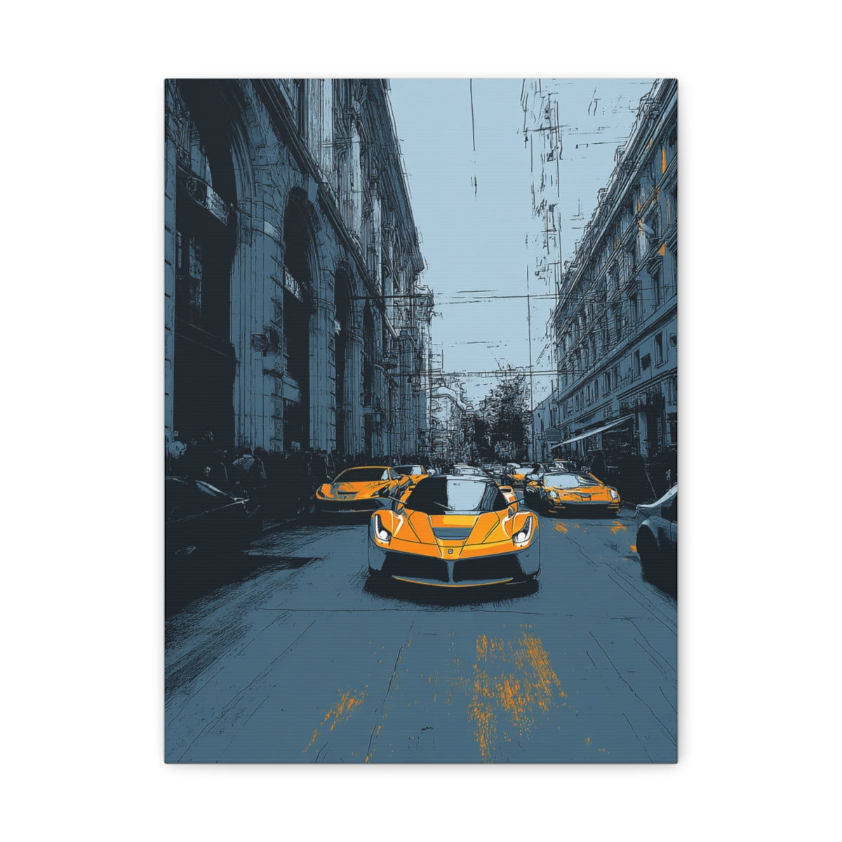 Iconic Sports Car Gallery Canvas