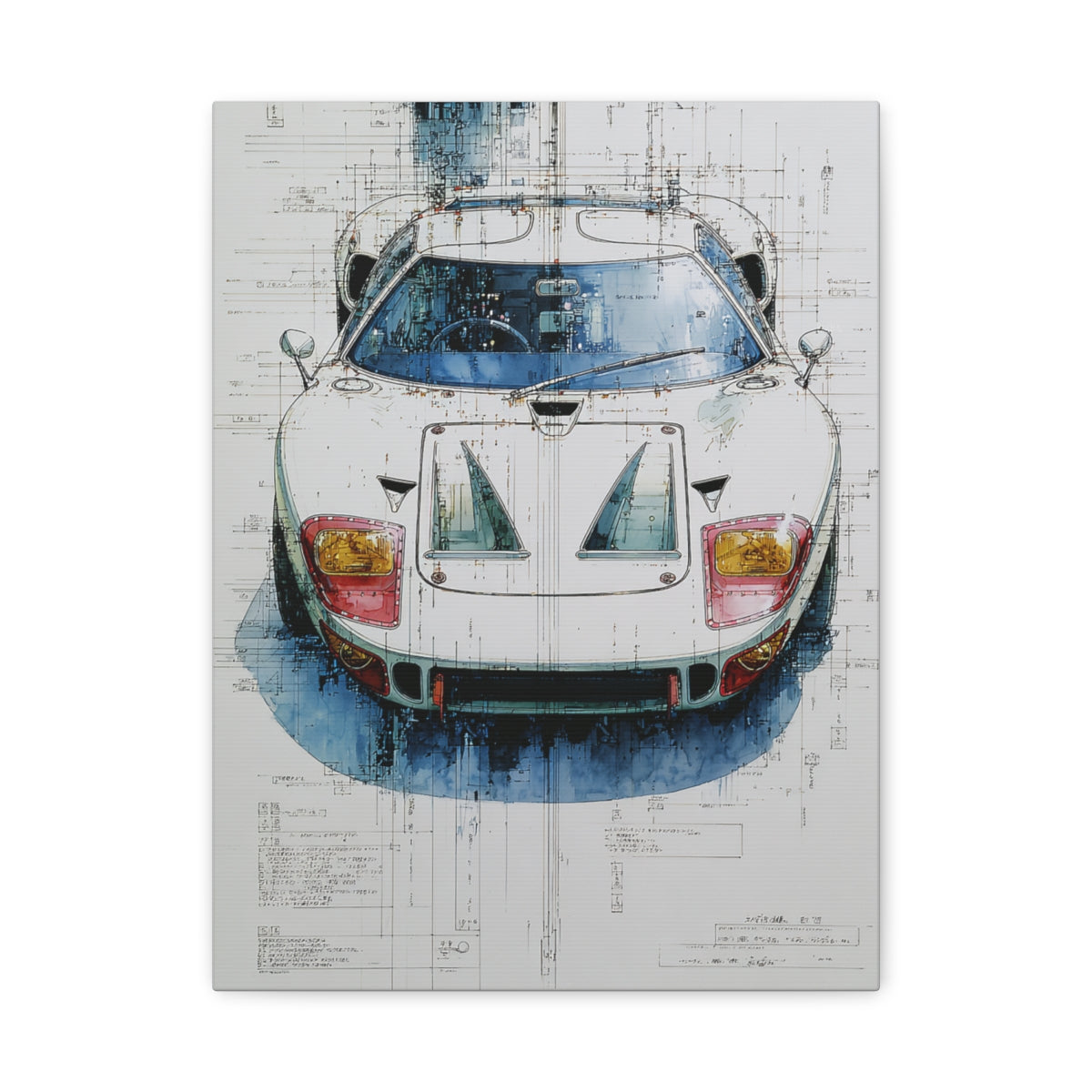 Iconic Sports Car Gallery Canvas