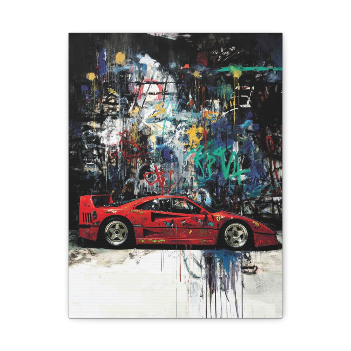 Iconic Sports Car Gallery Canvas