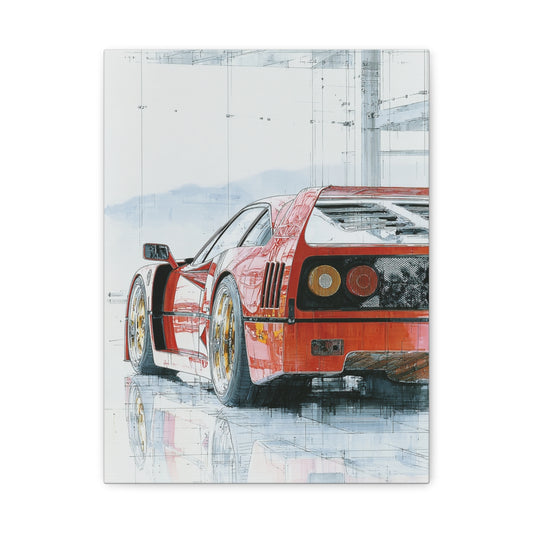 Iconic Sports Car Gallery Canvas